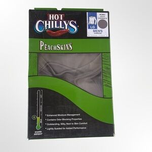 Hot Chillys PeachSkins Men's Large Crewneck shirt - Gray NWT